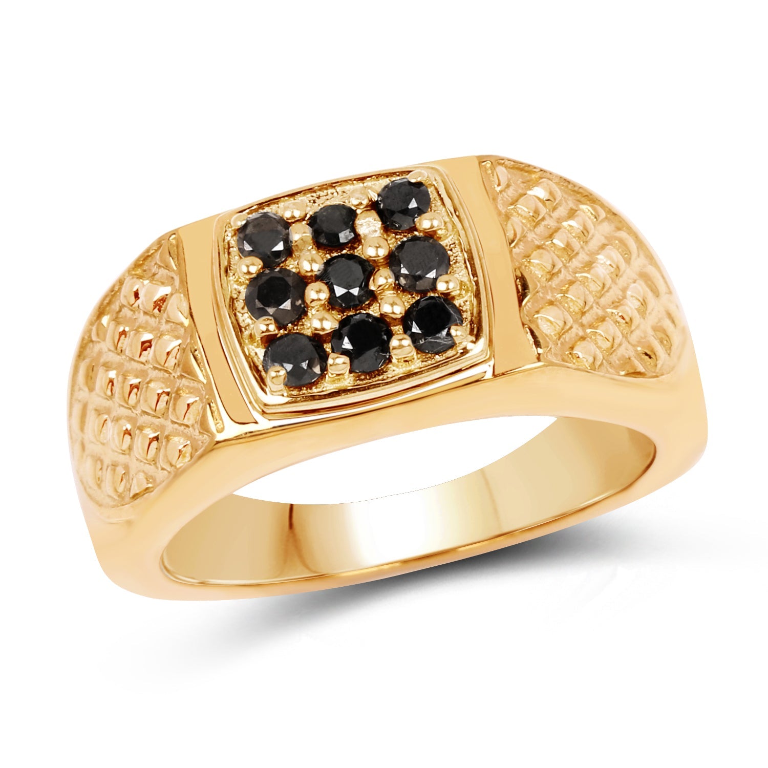 0.40 Carat Genuine Black Diamond .925 Sterling Silver Ring by Bids.com