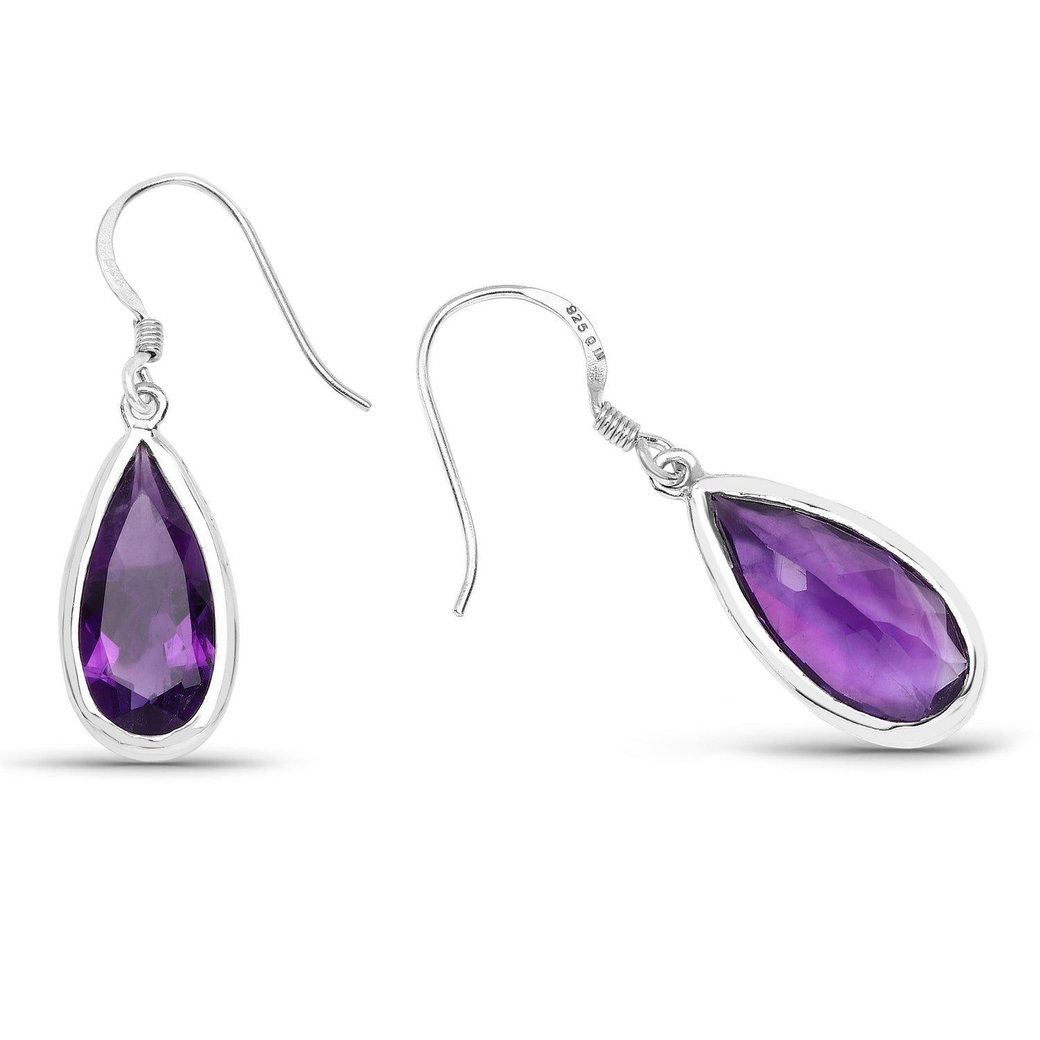 10.10 Carat Genuine Amethyst .925 Sterling Silver Earrings  DestGlow