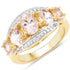 1.97 Carat Genuine Morganite and White Topaz .925 Sterling Silver Ring by Bids.com