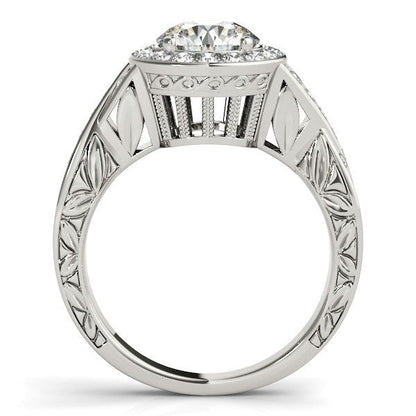 Halo Set Diamond Engagement Ring in 14k White Gold (1 5/8 cttw) by Bids.com