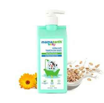 Mamaearth Milky Soft Head to Toe Wash With Oats, Milk &amp; Calendula For Babies