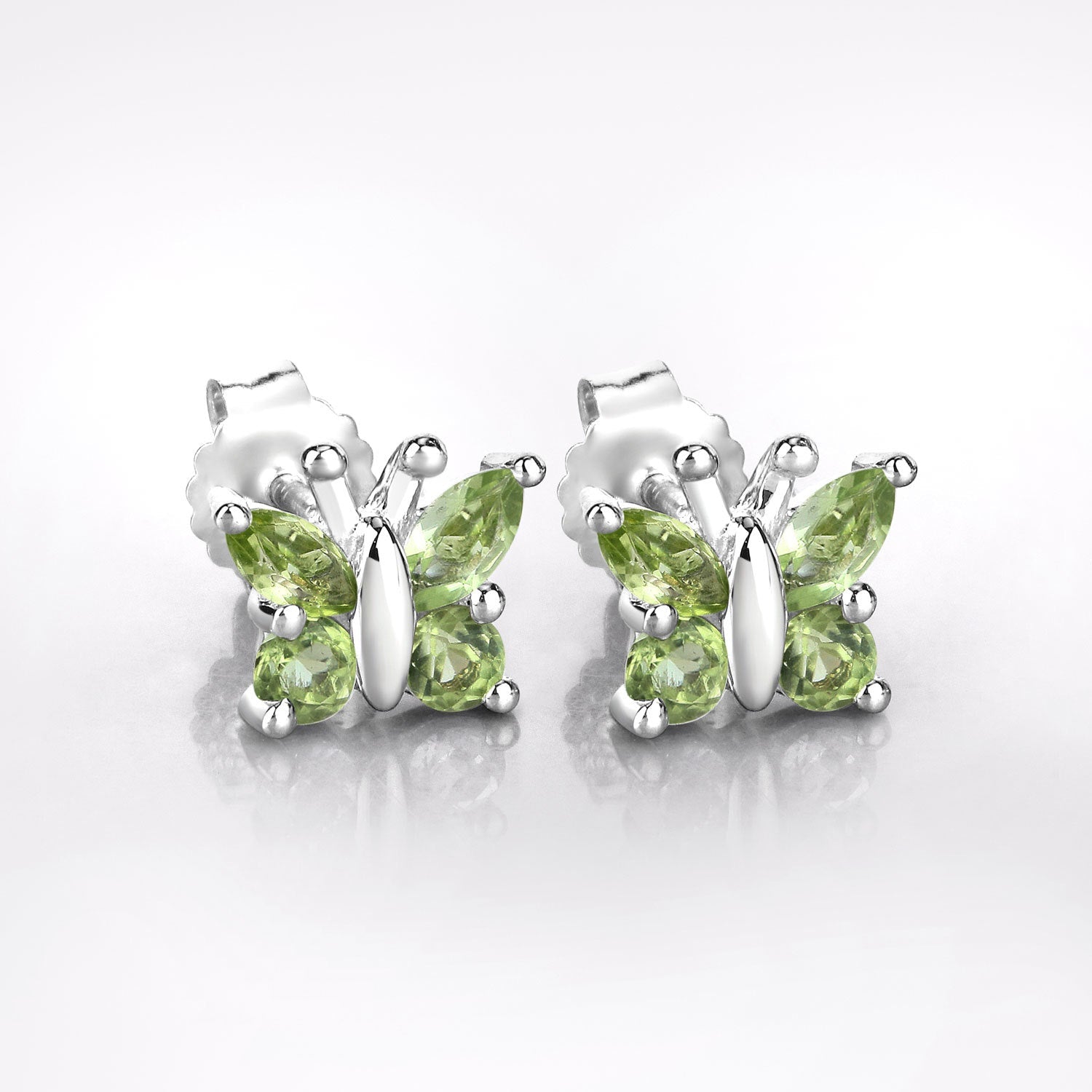1.00 Carat Genuine Peridot .925 Sterling Silver Earrings by Bids.com