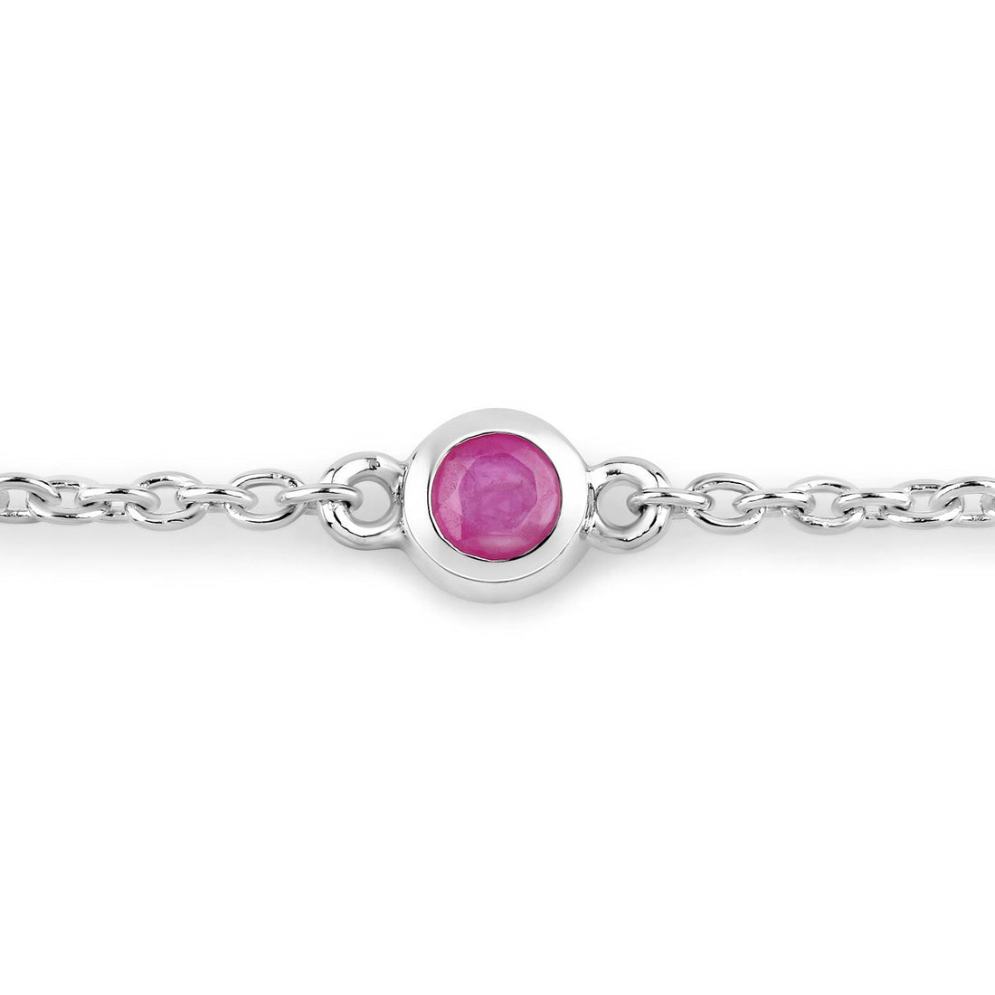 0.65 Carat Genuine Ruby .925 Sterling Silver Bracelet by Bids.com