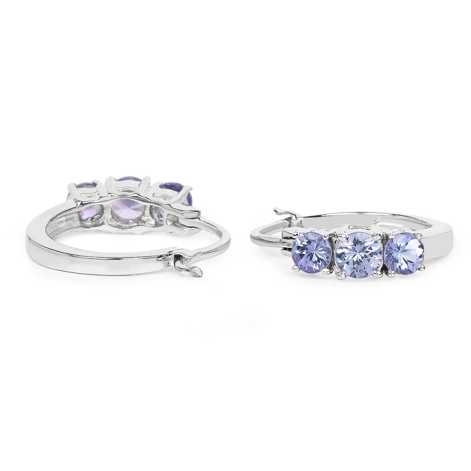 1.58 Carat Genuine Tanzanite .925 Sterling Silver Earrings  DestGlow