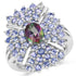 2.86 Carat Genuine Mystic Topaz and Tanzanite .925 Sterling Silver Ring by Bids.com