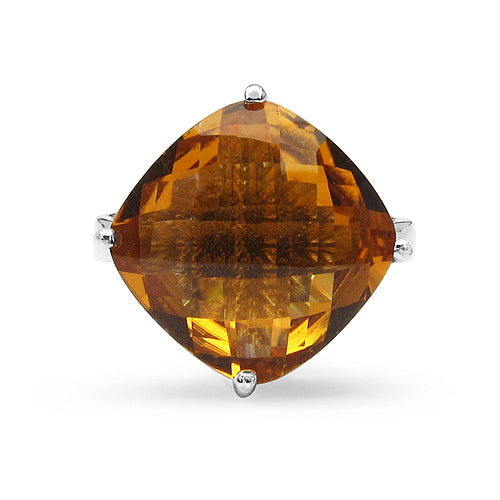 9.05 Carat Genuine Citrine .925 Sterling Silver Ring by Bids.com