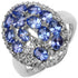 2.29 Carat Genuine Tanzanite & White Topaz .925 Sterling Silver Ring by Bids.com
