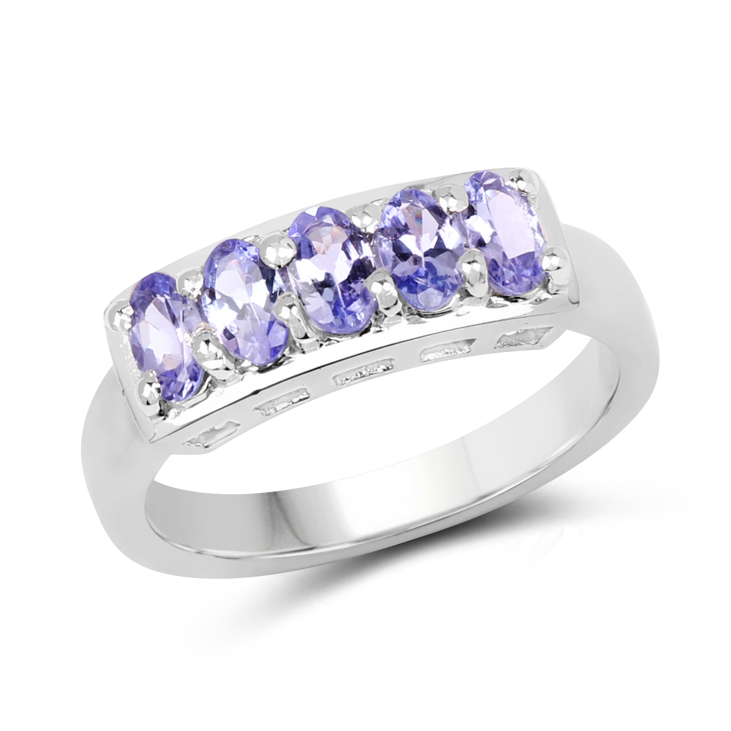 1.25 Carat Genuine Tanzanite .925 Sterling Silver Ring by Bids.com