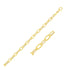 14k Yellow Gold Anklet with Flat Hammered Oval Links  DestGlow