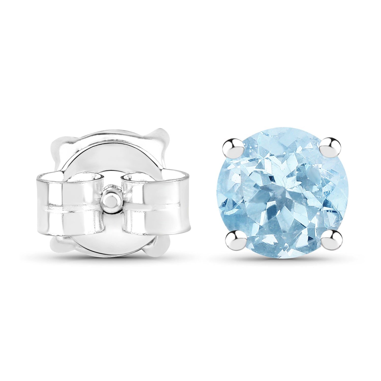 2.10 Carat Genuine Blue Topaz .925 Sterling Silver Earrings  DestGlow