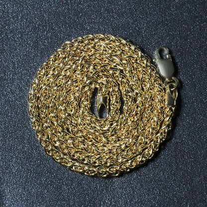 14k Yellow Gold 2.8mm Light Weight Wheat Chain by Bids.com
