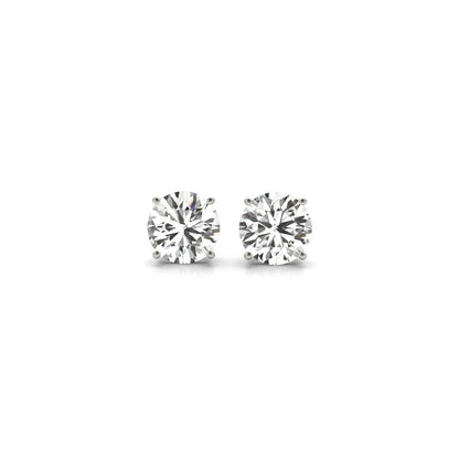 1 1/2 cttw Certified IGI Lab Grown Round Diamond Stud Earrings 14k White Gold (G/VS2)  DestGlow