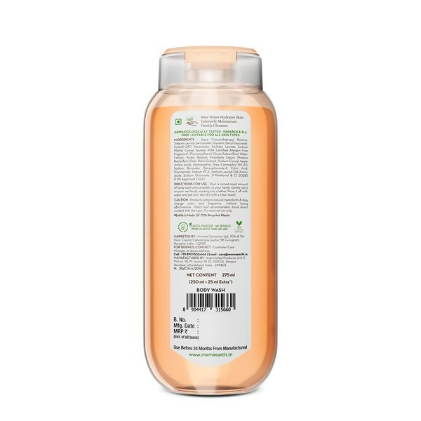 Mamaearth Rice Water Moisturizing Body Wash with Rice Water &amp; Hydrating Lily For Dewy Glass Skin