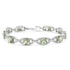 .925 Sterling Silver 7x7 mm Cushion Cut Green Amethyst and 1/20 cttw Round Cut Diamond Fashion Tennis Bracelet (I-J Color, I1-I2 Clarity) - 7"  DestGlow