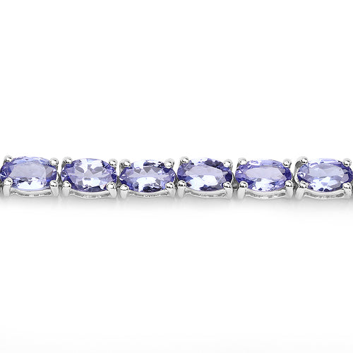 8.75 Carat Genuine Tanzanite .925 Sterling Silver Bracelet  DestGlow