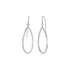 14k White Gold Earrings with Polished Open Teardrop Dangles  DestGlow