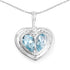 2.66 Carat Genuine Blue Topaz and White Topaz .925 Sterling Silver Pendant  DestGlow