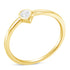 14K Yellow Gold Plated .925 Sterling Silver 1/20 Carat Diamond Teardrop Pear-Shaped Miracle Set Petite Fashion Ring (J-K Color, I1-I2 Clarity) - Size 6 by Bids.com