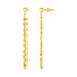 14k Yellow Gold Polished Drop Earrings by Bids.com