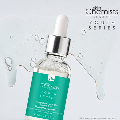 Hydrating Serum Polyglutamic Acid 1%, Vitamin C 3% 30ml by skinChemists US