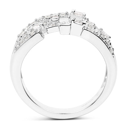 0.60 Carat Genuine White Diamond .925 Sterling Silver Ring by Bids.com