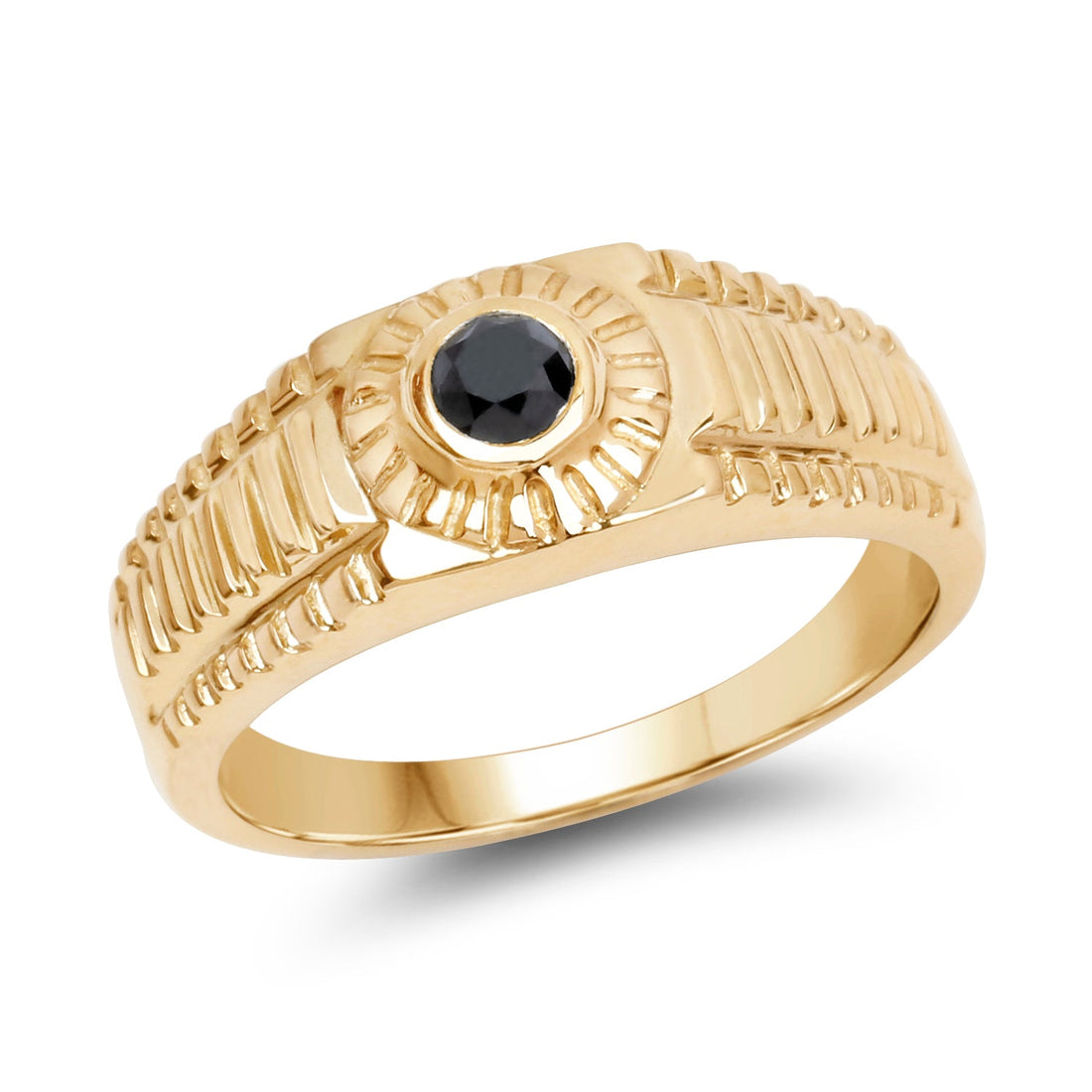 0.20 Carat Genuine Black Diamond .925 Sterling Silver Ring by Bids.com
