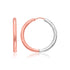 14k Rose & White Gold Hinged Hoop Earrings by Bids.com