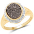 14K Yellow Gold Plated 4.50 Carat Genuine Drusy Quartz .925 Sterling Silver Ring by Bids.com