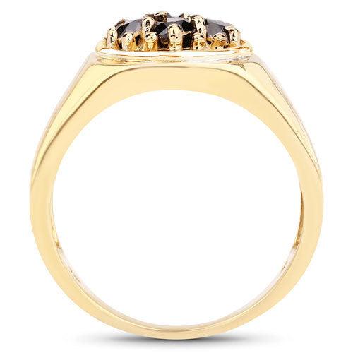 0.91 Carat Genuine Black Diamond .925 Sterling Silver Ring by Bids.com
