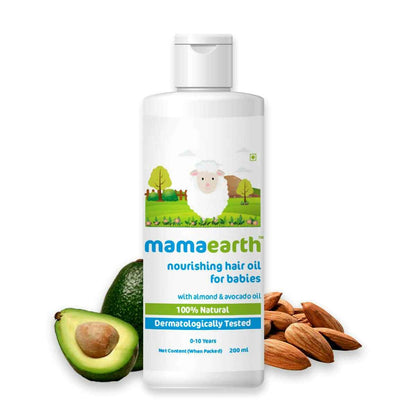 Mamaearth Gentle Cleansing Natural Baby Shampoo &amp; Nourishing Hair Oil for Babies