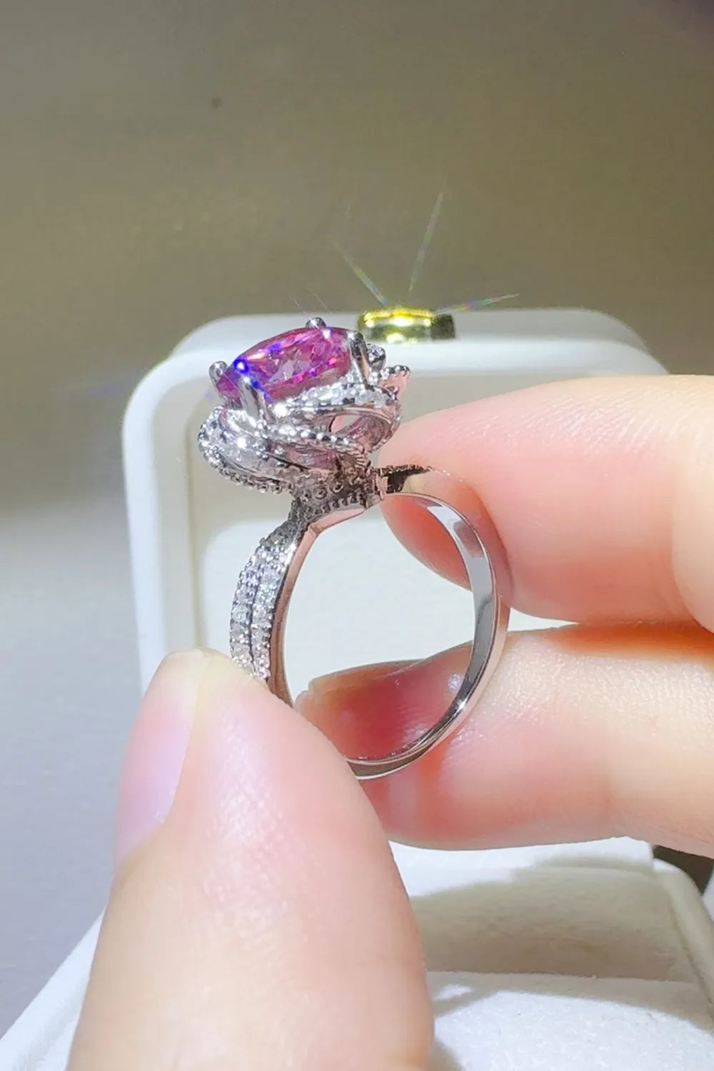 2 Carat Sparkala™ 925 Sterling Silver Flower Shaper Ring by Sparkala