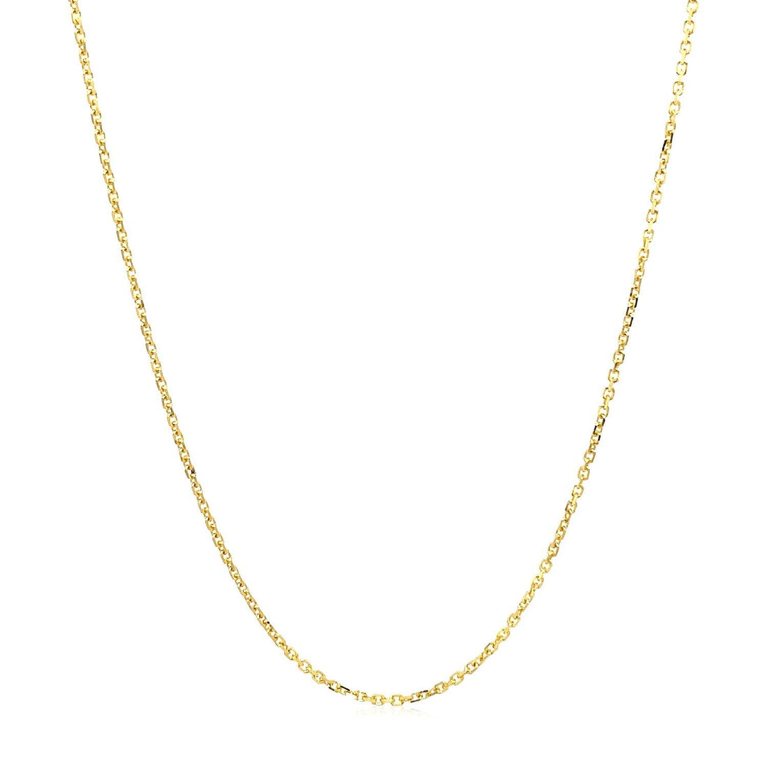 18k Yellow Gold Cable Chain 1.1mm by Bids.com