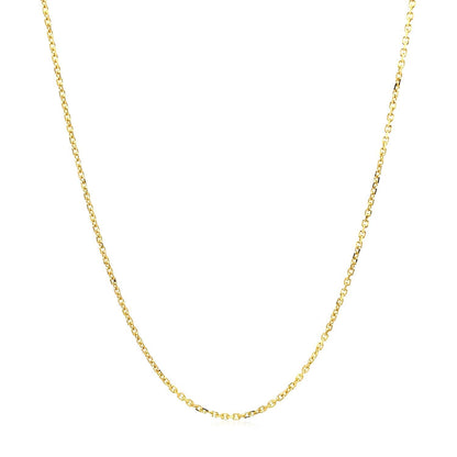 18k Yellow Gold Cable Chain 1.1mm by Bids.com
