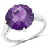 5.60 Carat Genuine Amethyst .925 Sterling Silver Ring  DestGlow