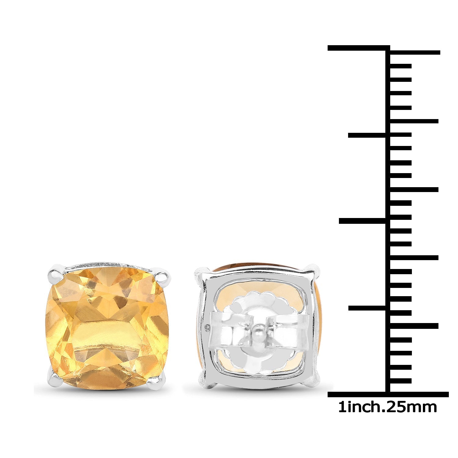 5.80 Carat Genuine Citrine .925 Sterling Silver Earrings  DestGlow