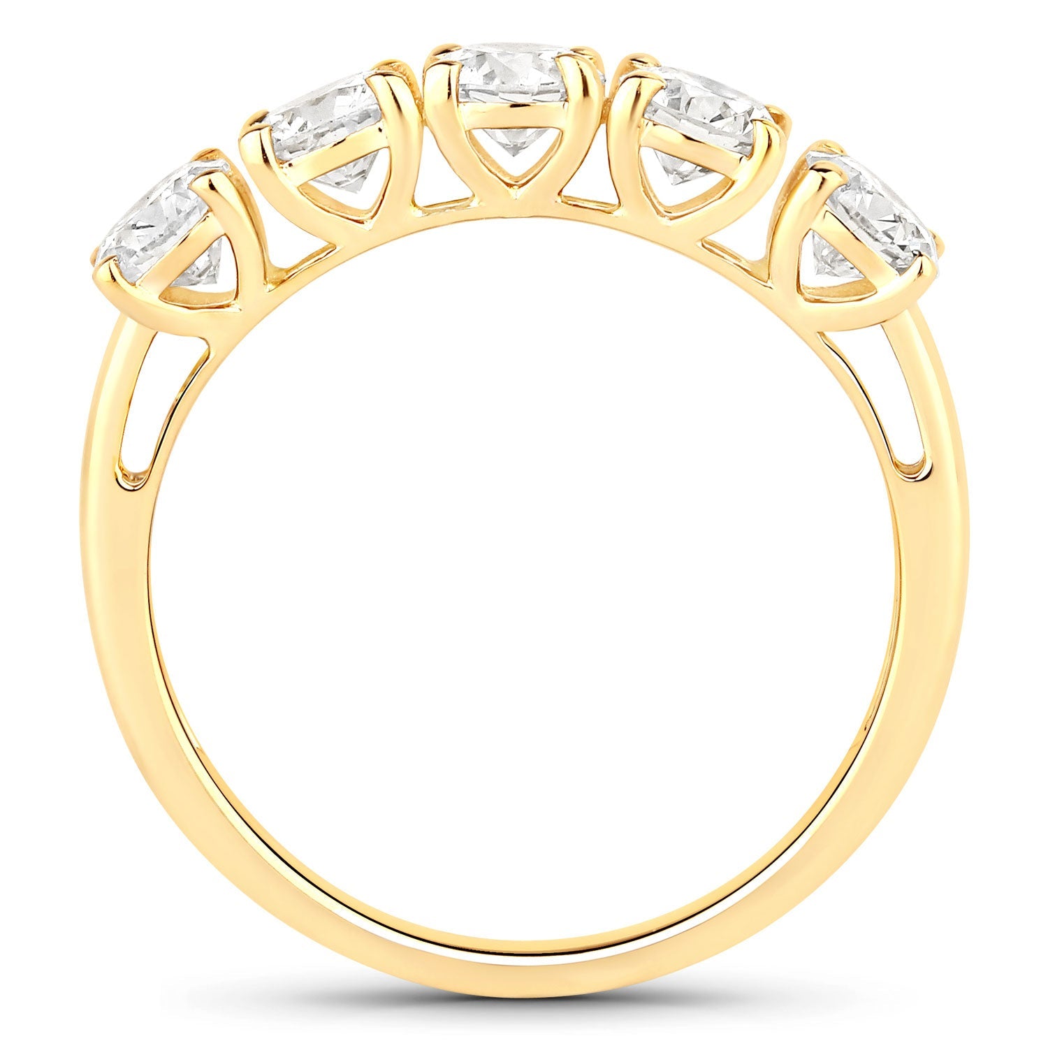 1.50 Carat Genuine Lab Grown Diamond 14K Yellow Gold Ring by Bids.com