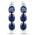 2.05 Carat Genuine Blue Sapphire and White Diamond .925 Sterling Silver Earrings  DestGlow