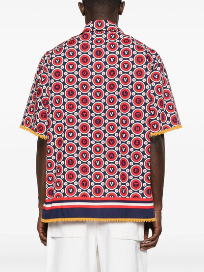 Valentino Garavani Men `Bulles Royales` Bowling Shirt by Luosophy
