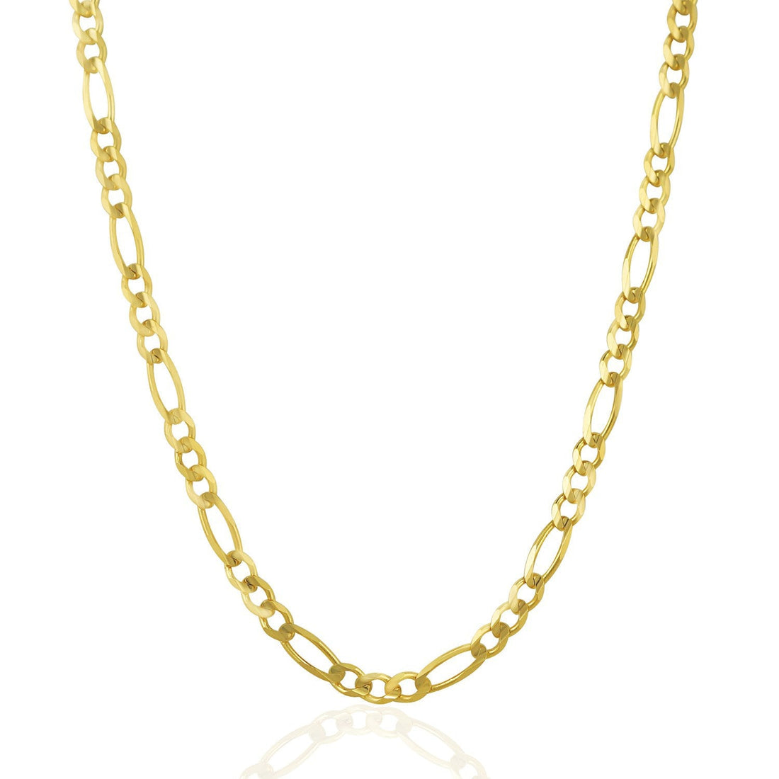4.5mm 14k Yellow Gold Solid Figaro Chain by Bids.com