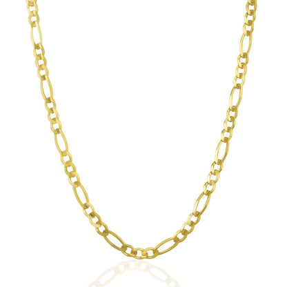 4.5mm 14k Yellow Gold Solid Figaro Chain by Bids.com