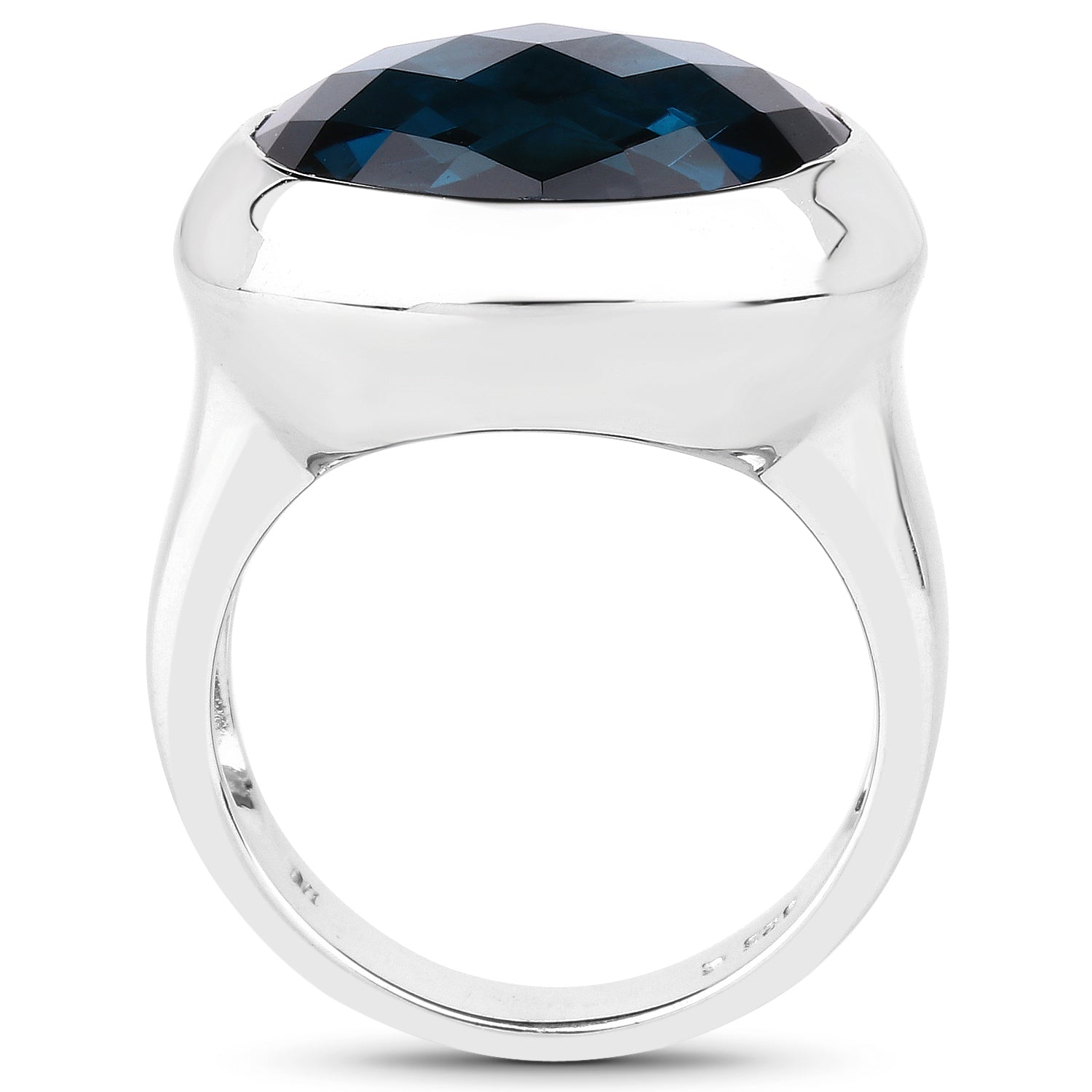 10.25 Carat Genuine London Blue Topaz .925 Sterling Silver Ring by Bids.com