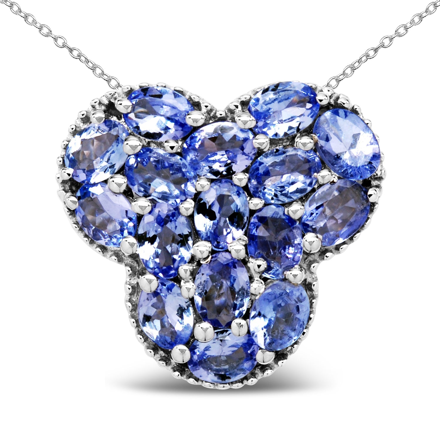 2.72 Carat Genuine Tanzanite .925 Sterling Silver Pendant  DestGlow