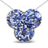 2.72 Carat Genuine Tanzanite .925 Sterling Silver Pendant  DestGlow