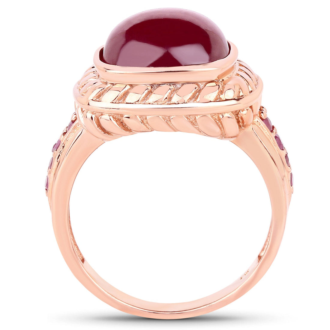 9.14 Carat Glass Filled Ruby and Ruby .925 Sterling Silver Ring by Bids.com
