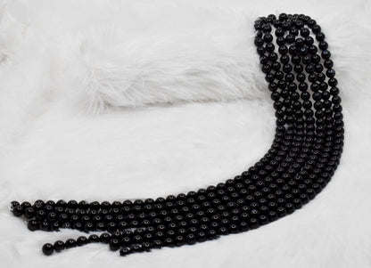 Black Onyx Beads, Natural Crystal Round Beads 4mm to 16mm
