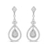 18K White Gold 1 1/4 Cttw Round Diamond Openwork Teardrop-Shaped Dangle Earrings (F-G Color, VS1-VS2 Clarity) by Bids.com