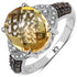 4.69 Carat Genuine Citrine, Champagne Diamond & White Diamond .925 Sterling Silver Ring by Bids.com