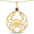 0.33 Carat Genuine Ruby .925 Sterling Silver Pendant  DestGlow