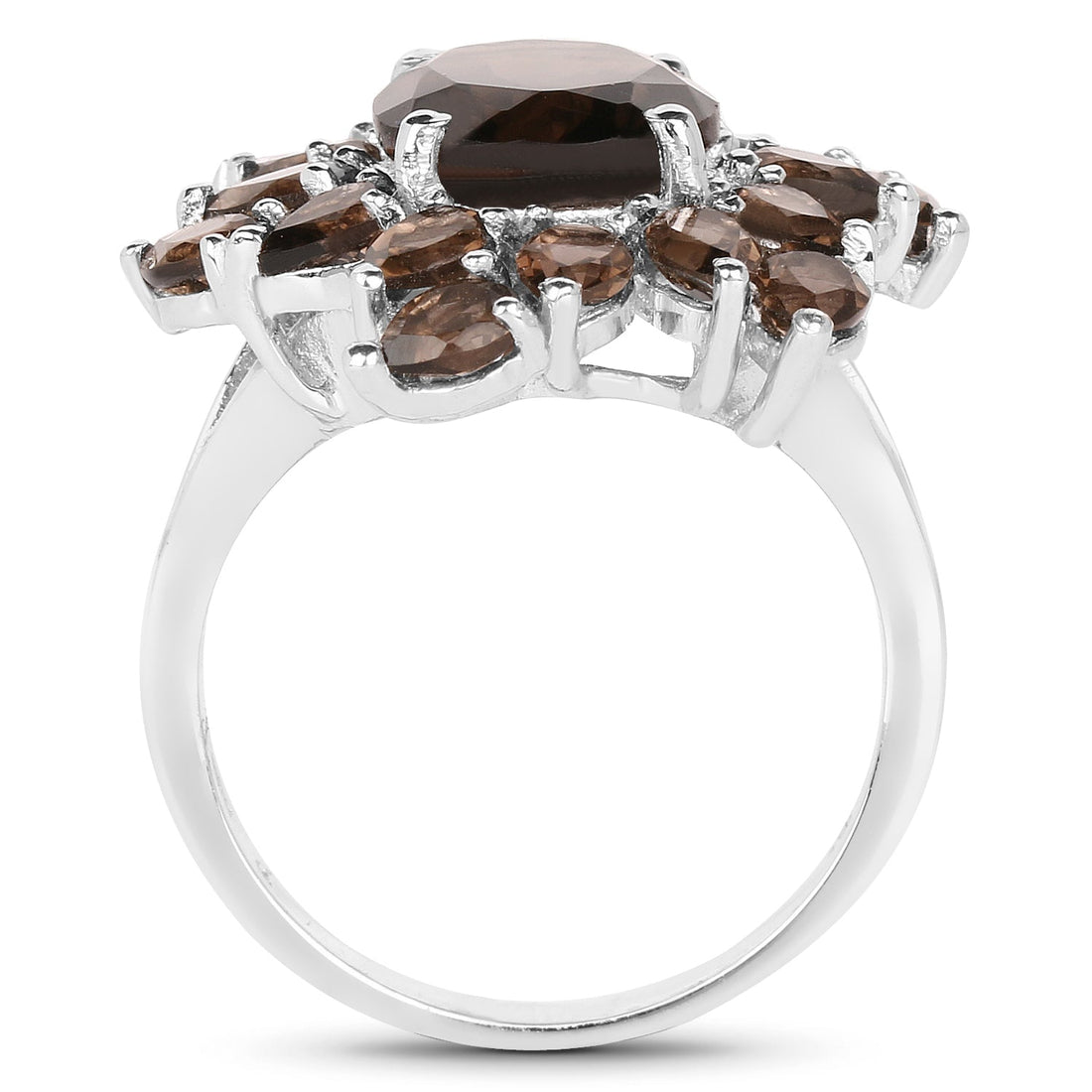 5.69 Carat Genuine Smoky Quartz .925 Sterling Silver Ring by Bids.com
