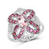 1.82 Carat Genuine Morganite & Rhodolite .925 Sterling Silver Ring by Bids.com